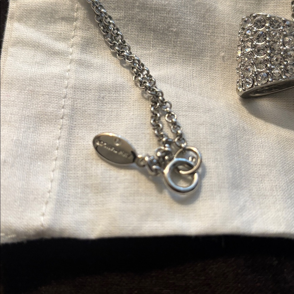 Ann Taylor Silver Bow Necklace with Pearl Accent - Picture 4 of 6